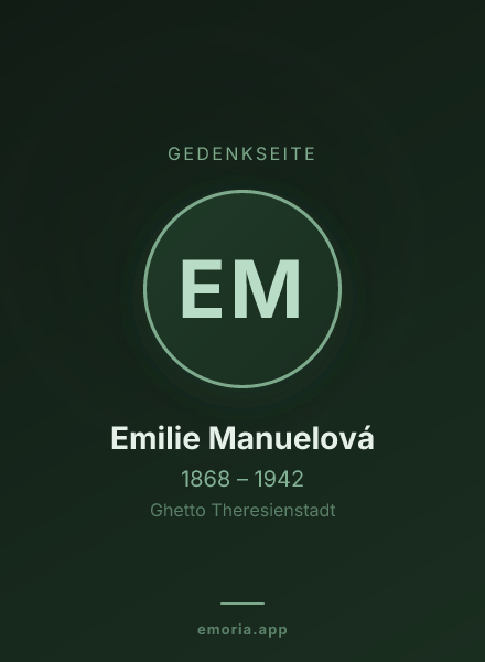 Gedenkportrait von Emilie Manuelová