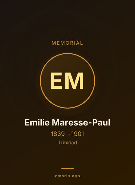 Memorial portrait of Emilie Maresse-Paul