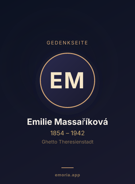 Gedenkportrait von Emilie Massaříková