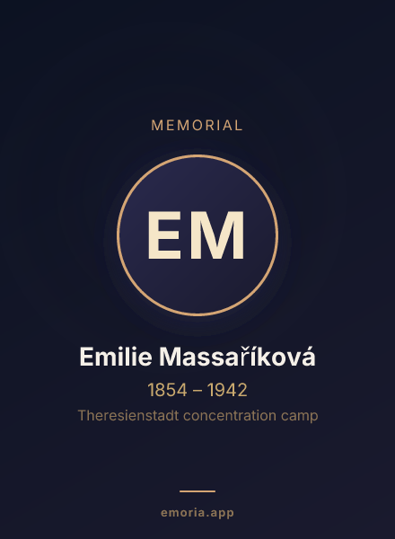 Memorial portrait of Emilie Massaříková