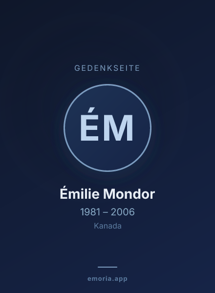 Gedenkportrait von Émilie Mondor