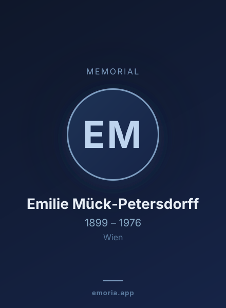 Memorial portrait of Emilie Mück-Petersdorff