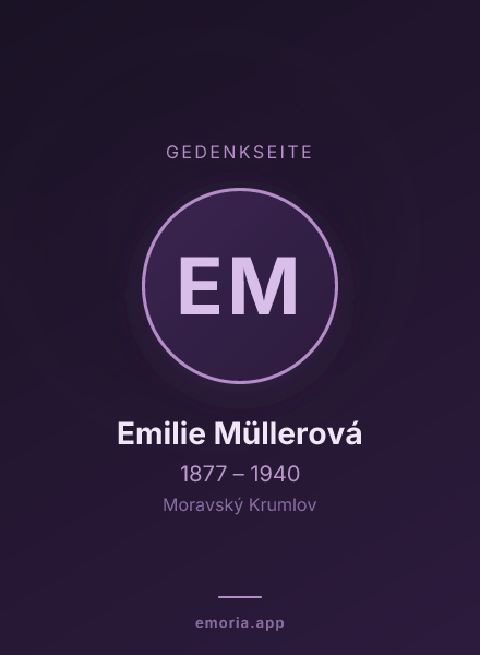 Gedenkportrait von Emilie Müllerová