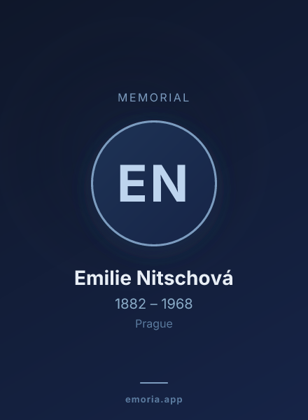 Memorial portrait of Emilie Nitschová