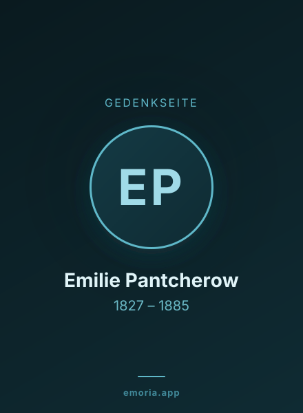 Gedenkportrait von Emilie Pantcherow