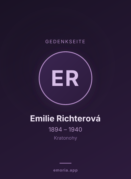 Gedenkportrait von Emilie Richterová