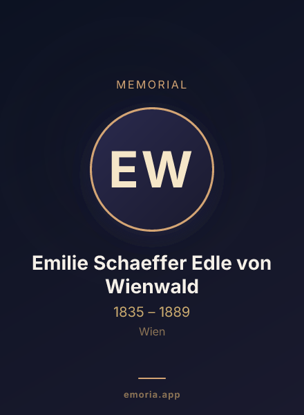 Memorial portrait of Emilie Schaeffer Edle von Wienwald