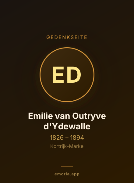 Gedenkportrait von Emilie van Outryve d'Ydewalle