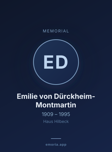 Memorial portrait of Emilie von Dürckheim-Montmartin