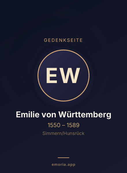Gedenkportrait von Emilie von Württemberg