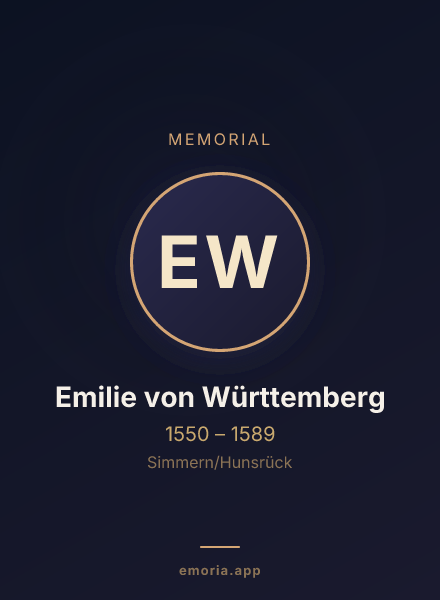 Memorial portrait of Emilie von Württemberg