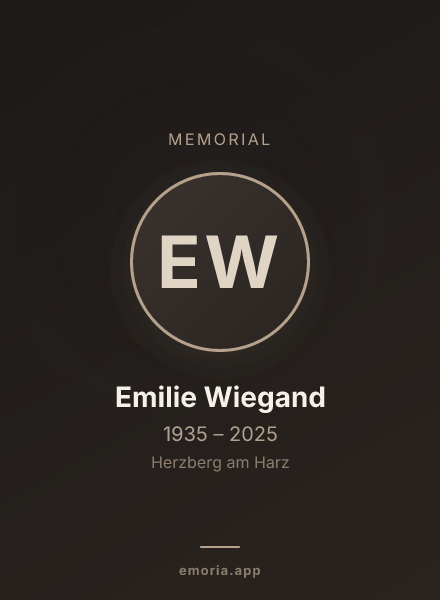 Memorial portrait of Emilie Wiegand
