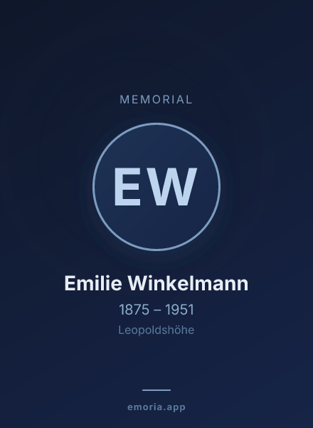 Memorial portrait of Emilie Winkelmann