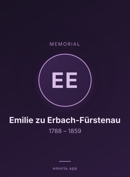 Memorial portrait of Emilie zu Erbach-Fürstenau