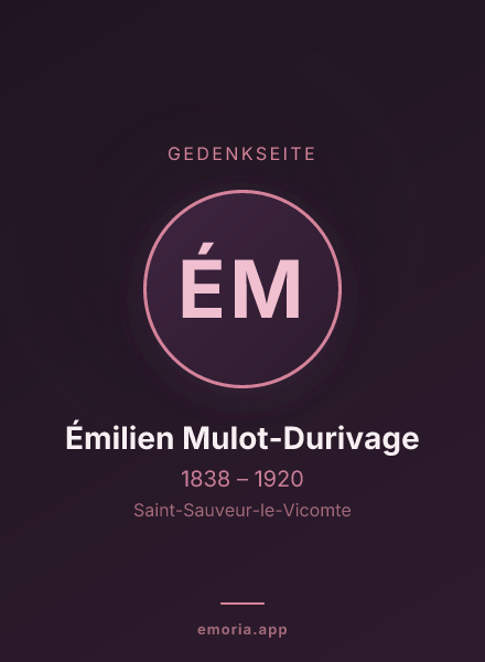 Gedenkportrait von Émilien Mulot-Durivage