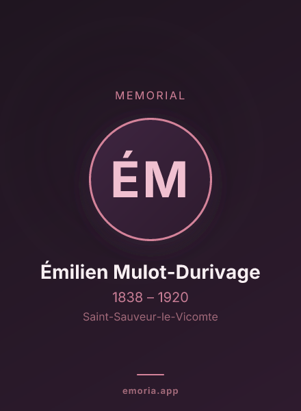 Memorial portrait of Émilien Mulot-Durivage
