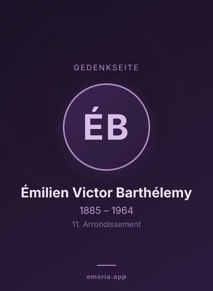 Gedenkportrait von Émilien Victor Barthélemy