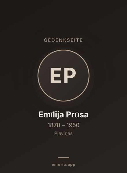 Gedenkportrait von Emīlija Prūsa