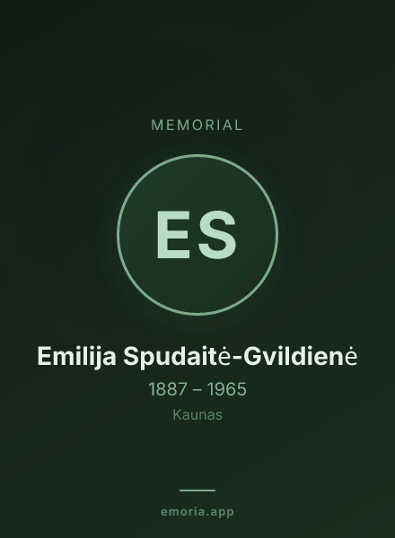 Memorial portrait of Emilija Spudaitė-Gvildienė