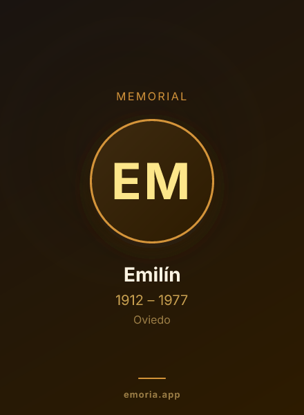 Memorial portrait of Emilín