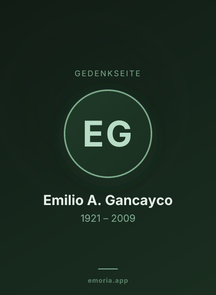 Gedenkportrait von Emilio A. Gancayco