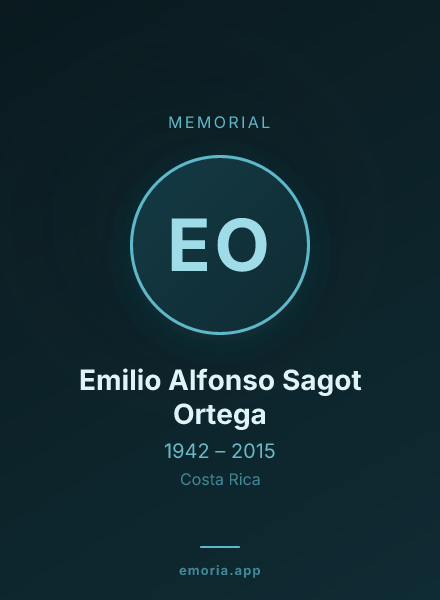 Memorial portrait of Emilio Alfonso Sagot Ortega