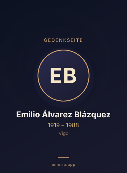 Gedenkportrait von Emilio Álvarez Blázquez