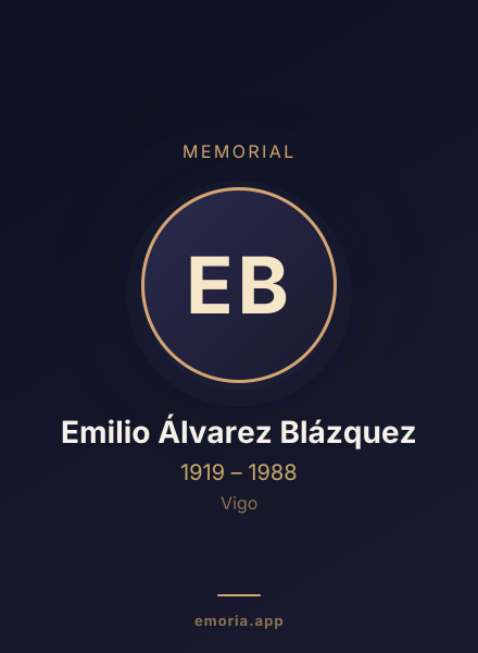 Memorial portrait of Emilio Álvarez Blázquez