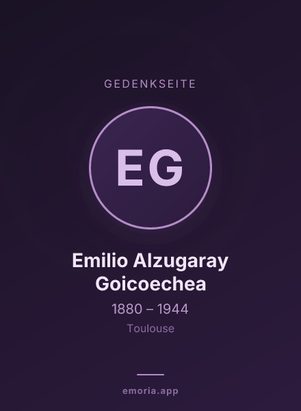 Gedenkportrait von Emilio Alzugaray Goicoechea