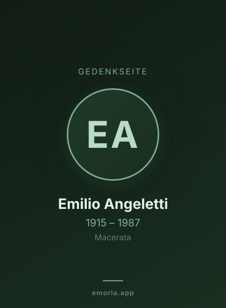 Gedenkportrait von Emilio Angeletti