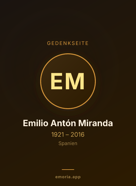 Gedenkportrait von Emilio Antón Miranda