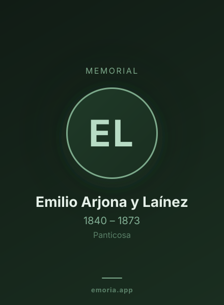 Memorial portrait of Emilio Arjona y Laínez