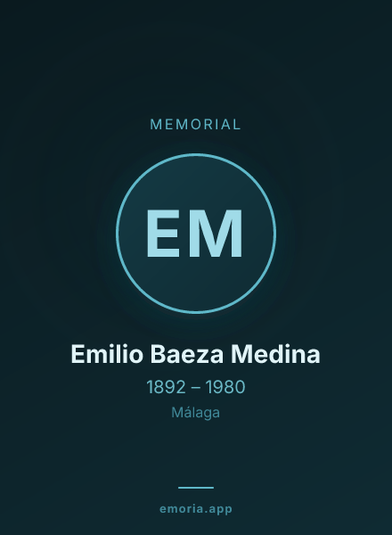 Memorial portrait of Emilio Baeza Medina