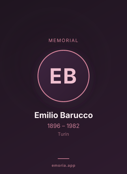 Memorial portrait of Emilio Barucco