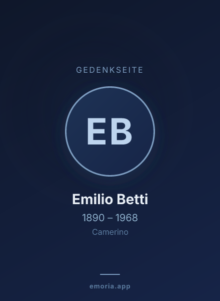 Gedenkportrait von Emilio Betti
