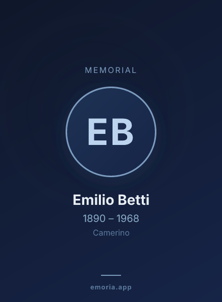 Memorial portrait of Emilio Betti