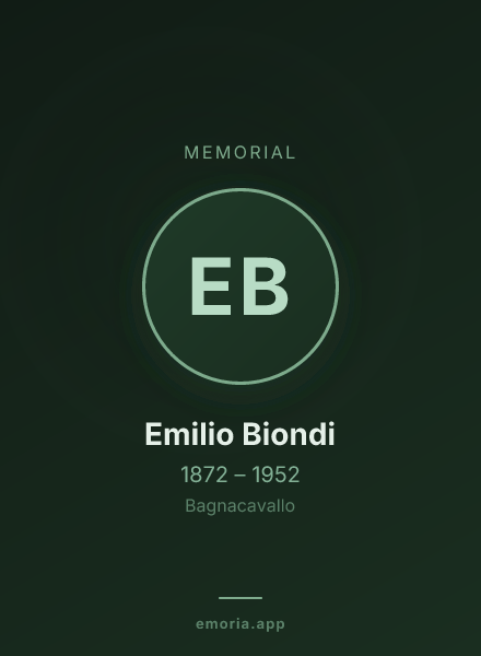 Memorial portrait of Emilio Biondi