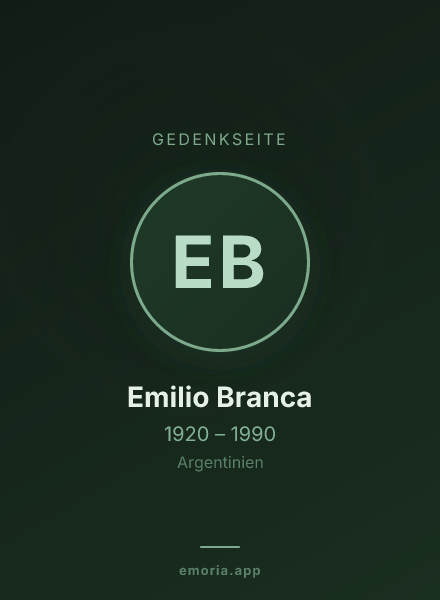 Gedenkportrait von Emilio Branca