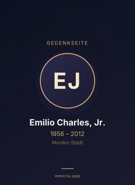 Gedenkportrait von Emilio Charles, Jr.