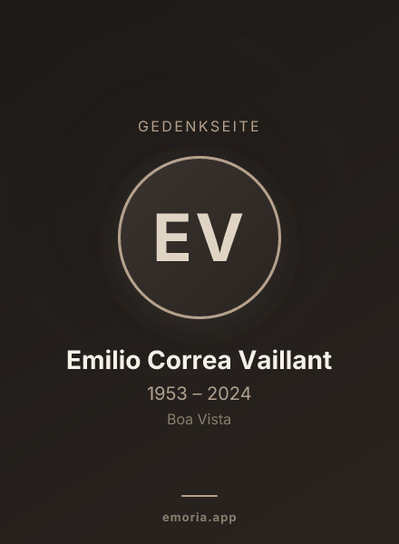 Gedenkportrait von Emilio Correa Vaillant
