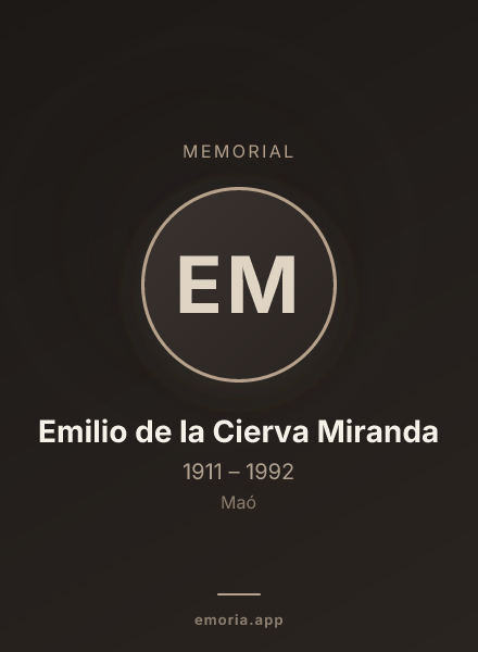 Memorial portrait of Emilio de la Cierva Miranda