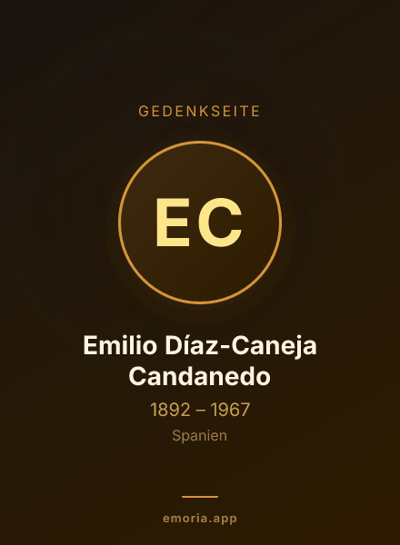 Gedenkportrait von Emilio Díaz-Caneja Candanedo