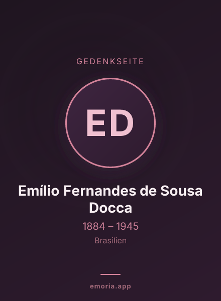 Gedenkportrait von Emílio Fernandes de Sousa Docca