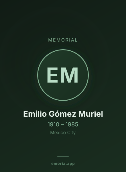 Memorial portrait of Emilio Gómez Muriel