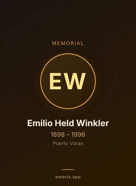 Memorial portrait of Emilio Held Winkler