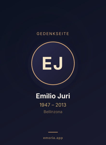 Gedenkportrait von Emilio Juri