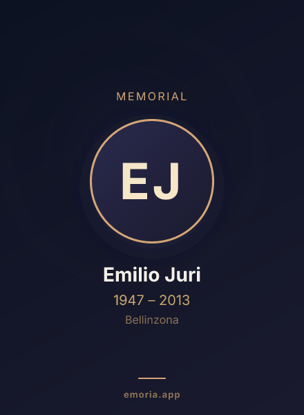 Memorial portrait of Emilio Juri