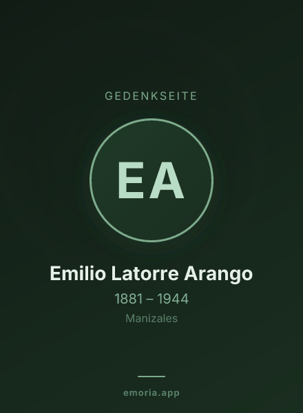 Gedenkportrait von Emilio Latorre Arango