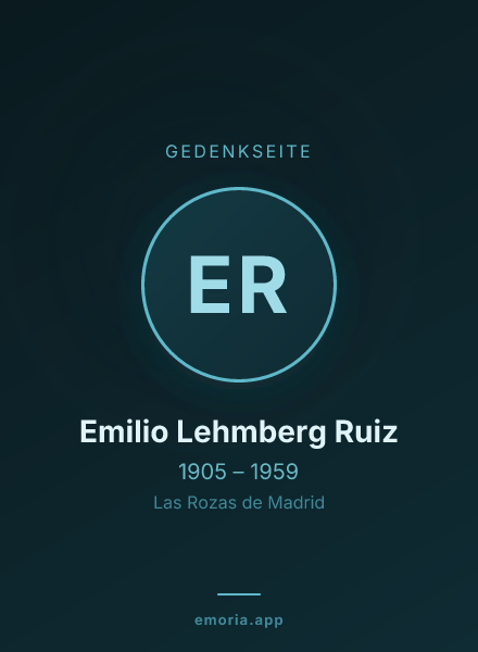 Gedenkportrait von Emilio Lehmberg Ruiz