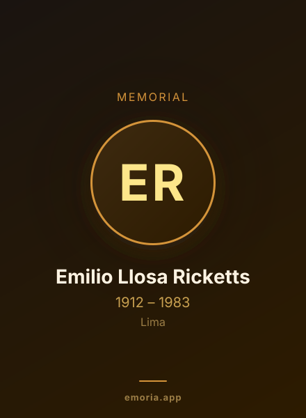Memorial portrait of Emilio Llosa Ricketts